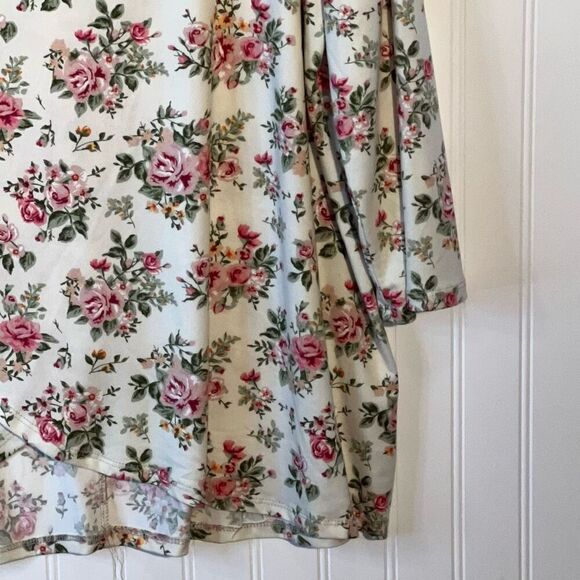 Doublju Wrap Top Women’s 2Xlarge Multicolor Floral Cottage Core 3/4 Sleeves - Picture 5 of 12